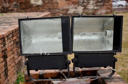 Spotlight LED Lamp with black frameの写真素材