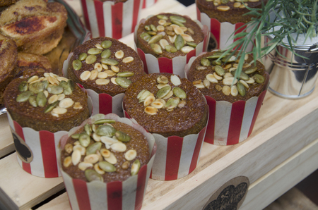 Banana cup cake for saleの写真素材