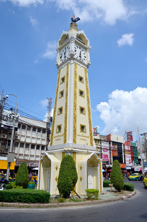 Ancient clock tower on November 8, 2015 in Nonthaburi, Thailandのeditorial素材