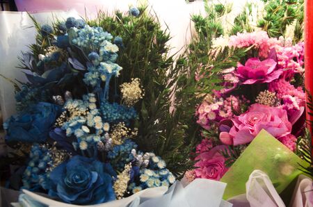 Bouquet colorful flower set for saleの写真素材