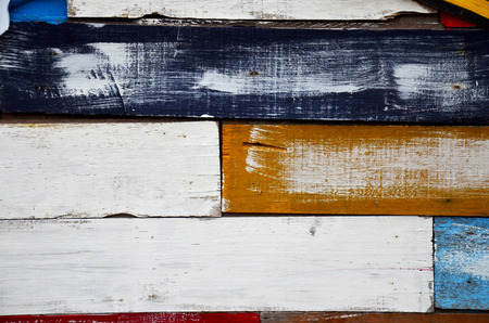 Colourful wooden plank background of houseの写真素材