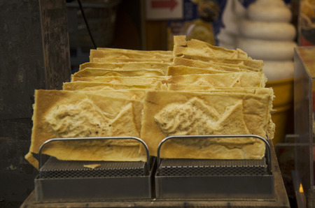 Taiyaki japanese snack style for sale people at Ameyoko market in Ueno at Tokyo, Japanの写真素材