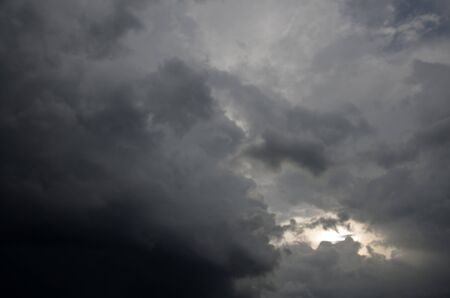 Movement of Stormy Clouds and Sky Background at dusk time in Nonthaburi, Thailand