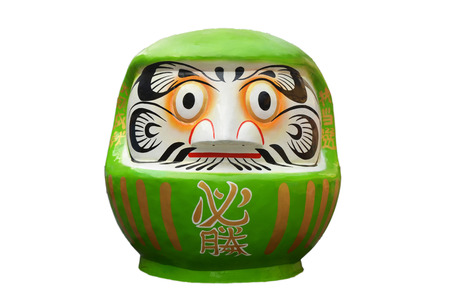 Daruma doll Japanese traditional dolls Style on white backgroundの写真素材