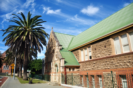 Classic building of Mercedes College for australian people and foreigner student learning at Murray Street on June 3, 2016 in Perth, Australiaのeditorial素材