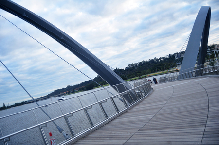 Australian people and foriegner travelers walking and looking view cityscape and landscape at...