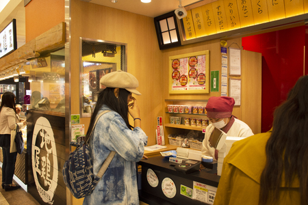 Tokyo, Japan - March 26, 2019 : Japanese people and foreign travelers walking shopping buy food bento and drinks of Ito Yokado supermarket at Oimachi Station Shinagawa Cityのeditorial素材