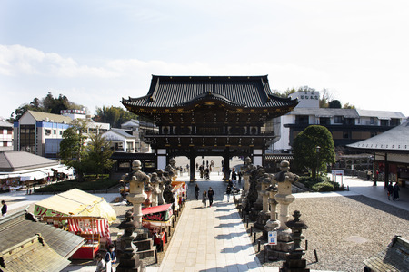Tokyo, Japan - March 31, 2019 : Naritasan Shinshoji Temple in Narita city for Japanese people and foreign travelers travel visit and praying god angel at Chiba Prefecture on March 31, 2019 in Tokyo, Japanのeditorial素材