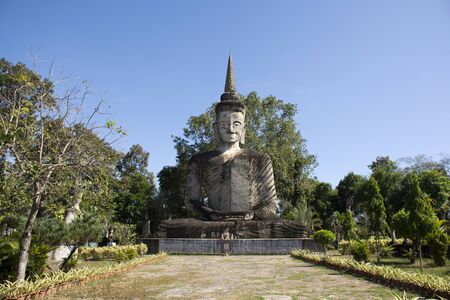 Sala Kaew Ku or Keoku fantastic concrete sculpture park quirky inspired by Buddhism for people visit travel at Nongkhaiの写真素材