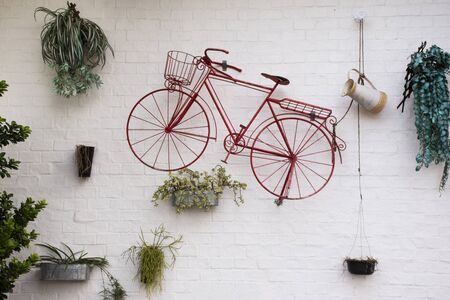 Exterior design and decoration furniture at terrace outdoor of cafe coffee shop at Narathiwas, Thailandの写真素材