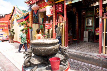 PATTANI, THAILAND - August 16 : View landscape of Leng Chu Kiang or Chao Mae Lim Ko Niao Chinese...