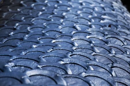 Big blue Naka and white buddha statue in Wat Roi Phra Phutthabat Phu Manorom for thai people and foreigner travelers travel visit and respect praying at Mukdahan National Park in Mukdahan, Thailandの写真素材