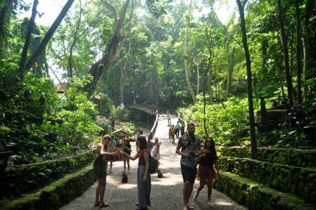 BALI, INDONESIA - MARCH 22 : Balinese indonesian people and foreign travelers travel visit Mandala...