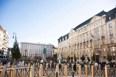 BUDAPEST, HUNGARY - SEPTEMBER 22 : Statue of Palatine Jozsef Nador Archduke of Austria at Joseph Nador Ter square for Hungarians people and travelers visit on September 22, 2019 in Budapest, Hungaryのeditorial素材