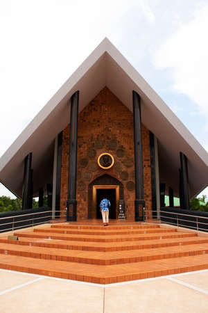 Museum of Venerable Ajahn Luang Ta Maha Bua Mahathera for Thai people and foreign travel visit respect praying at Wat Pa Baan Taad or Ban Tat forest temple on November 15, 2020 in Udon Thani, Thailandのeditorial素材