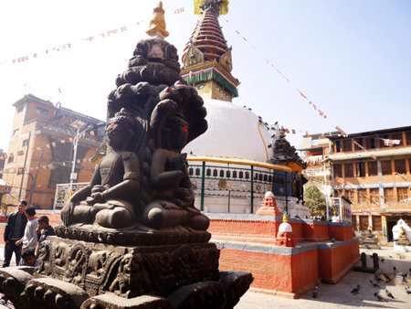 Kaathe Swayambhu Shree Gha Chaitya miniature replica of Swayambhunath at popular place tibetan...