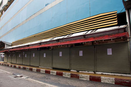 Life lifestyle new normal of thai people and shop department store closed while lockdown from...