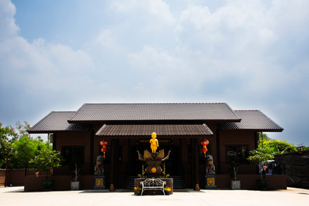 Ancient Phra Si Ariya Mettrai buddha for thai people travelers travel visit respect praying blessing wish at Antique Bodhisattva Maitreya Chinese Shrine on October 10, 2024 in Nonthaburi, Thailandのeditorial素材