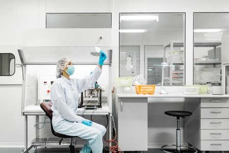 Laboratory for the production of biomaterials. People do research.
