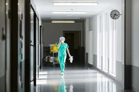 Surgeon Washing His Hands Before Going To The Operating Roomの写真素材