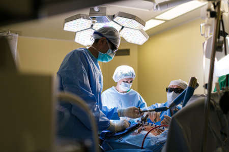 Surgeons in the operating room do operationの写真素材