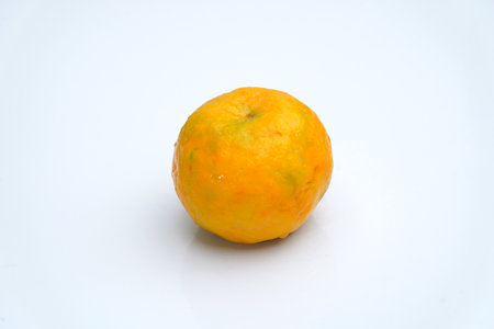 Orange fruit isolated on white background. Orange on a white background.の写真素材