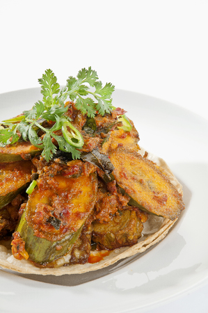 Delicious eggplant dishの写真素材