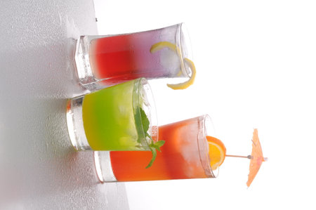 Cocktails in a glass on a white background. Isolatedの写真素材