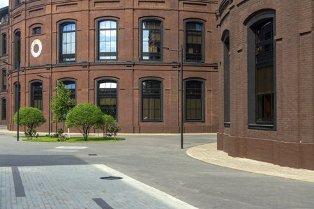 Business Office buildings in the old industrial quarter in Moscowの写真素材