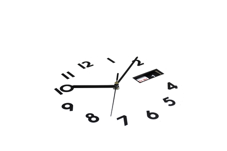 The watch face is tilted. The Dial of watches. The hands on the clock. Calendar, Sunday, first day.の写真素材