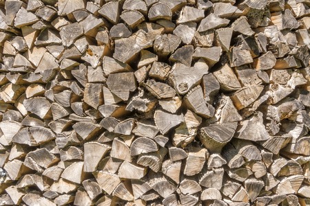 Texture tree. A lot of wooden logs for lighting the furnace are stacked.の写真素材