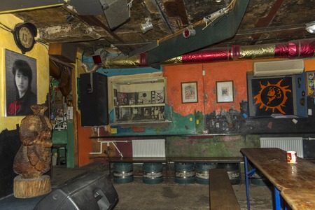 Saint Petersburg Russia 01 January 2019. Club-Museum Kamchatka - place of work of Victor Tsoi, 1962-1990 , Soviet rock musicianのeditorial素材