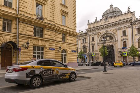 Moscow. Russia . 12 june 2019. City GETT taxi on the streets of Moscow.のeditorial素材