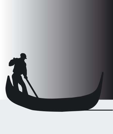 the man on tne boatのイラスト素材