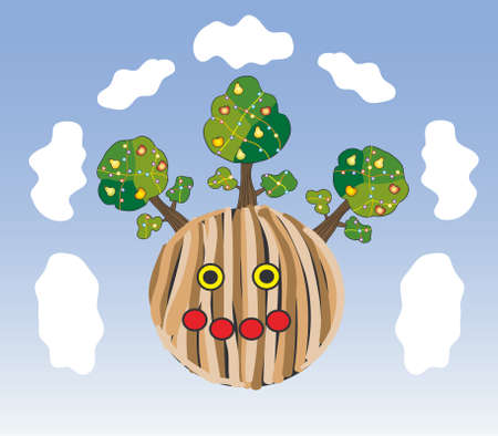 happy kirmes treesのイラスト素材