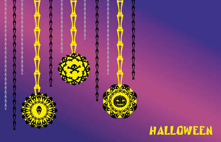 the halloween vector bones pumpkin and ghostのイラスト素材