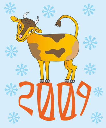 cartoon bul on the 2009のイラスト素材