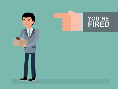 The chief dismisses the employee.のイラスト素材