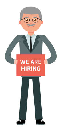 Boss is looking for new employees.のイラスト素材