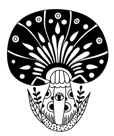 Mystic witchcraft symbolのイラスト素材