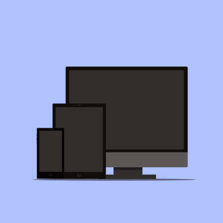 Ultimate web design electronic devices vectorのイラスト素材