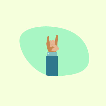 rock hand - vector illustration.Modern flat designのイラスト素材