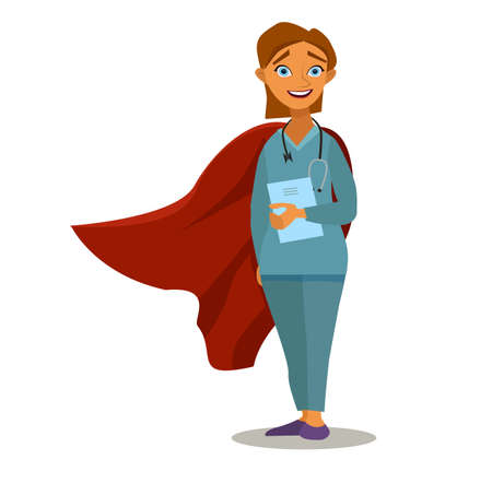 Super doctor and medical concept design,clean vectorのイラスト素材