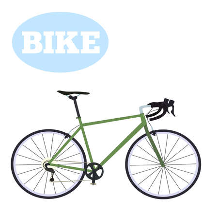 Race road bike. Vector illustration in flat style.のイラスト素材