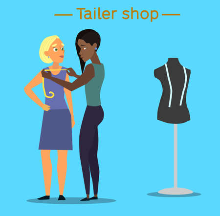 Hobby sewing as a small business conceptのイラスト素材