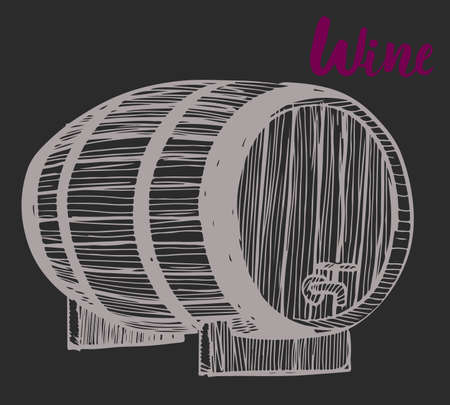 Wooden barrel icon illustration.のイラスト素材