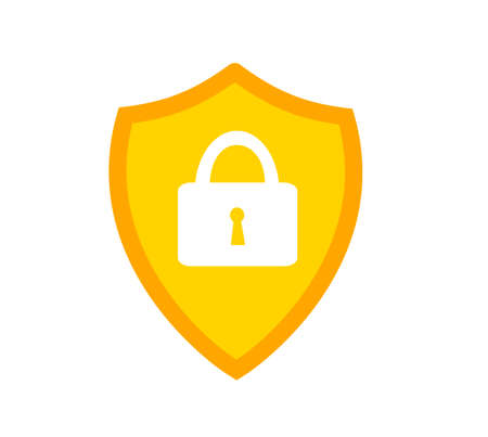 Shield sign. Protection icon. Protection emblem - security shield sign.のイラスト素材