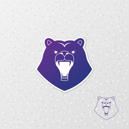 Abstract logo polar bear. Vector illustration EPS10.のイラスト素材