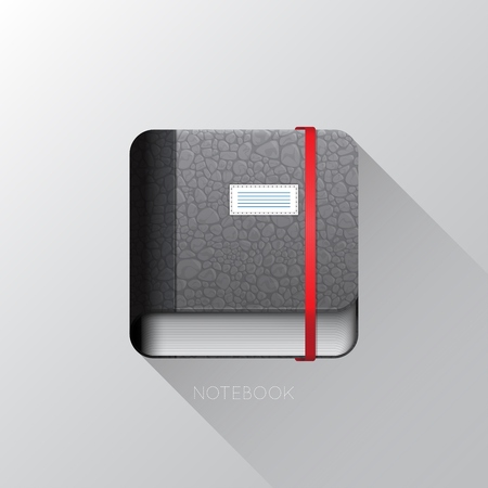 Realistic 3D notebook icon. Vector illustration EPS10のイラスト素材