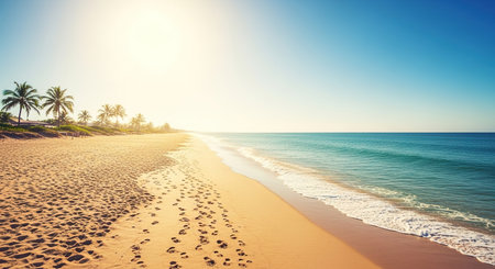 Beautiful tropical beach and sea - Vintage Filter and Boost up color Processingの素材